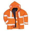 High-Visibility Reflective Parka Coats Made of 100% Polyester (DFJ1016)